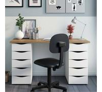 Bureau avec rangement sirius blanc TU