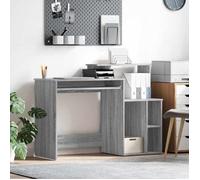 Bureau avec rangement Sonoma gris 120,5 x 44 x 88,5 cm - style contemporain