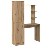 Vidaxl Bureau Avec Rangement Chêne Artisan Bois D'ingénierie