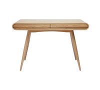 Bureau avec rangements 2 tiroirs scandinave bois clair L120 cm BJORG