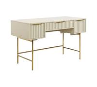 Bureau avec rangements - Beige et doré - VITESDA de