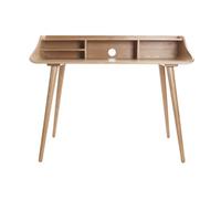 Bureau avec rangements bois clair l120 cm nordeco
