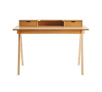 Bureau avec rangements bois clair L120 cm PULITO