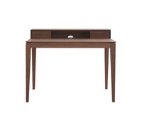 Bureau avec rangements bois foncé noyer l110 cm sekret