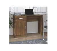 Bureau avec tiroir et armoire Chêne marron 100x40x73 cm