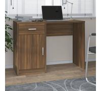 Bureau avec Tiroir et Armoire Gris Béton 100x40x73 cm Étude Salon vidaXL