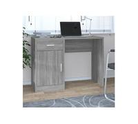 Bureau avec tiroir et armoire Sonoma gris 100x40x73 cm