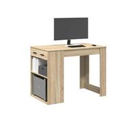 Bureau avec tiroir et étagère chêne sonoma bois d'ingénierie 858688