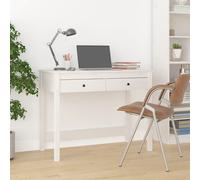 vidaXL Bureau 824644 avec tiroirs Blanc 100x50x78 cm Bois massif de pin