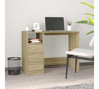 Bureau avec Tiroirs 102x50x76 cm Bois d'Ingénierie Maison Multicolore vidaXL