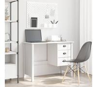 vidaXL Bureau avec tiroirs avec tiroir Marron miel 100 x 45 x 74 cm