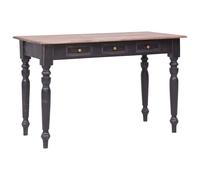 Bureau avec Tiroirs Table d'Étude Ordinateur Maison Bois d'Acajou Massif vidaXL