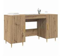 Bureau Beige, CLOUD, Table à écrire, Pour 1 personne, chêne artisanal 140x50x75 cm ,bois d'ingénierie BBB1092