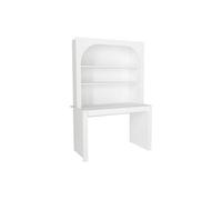 Bureau bibliothèque CYMORA 2 étagères Panneau de particule Blanc 120x180x59.6 cm