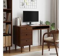 vidaXL Bureau Bilbao Caramel foncé 114 x 53 x 75 cm