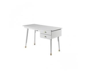 Bureau Billy Blanc 60x125x75 cm avec Tiroirs Pratiques