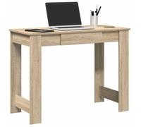 vidaXL Bureau chêne Sonoma 100x45x75 cm – Bois d'ingénierie, pour ordinateur, avec rangement