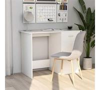 vidaXL Bureau Table d'ordinateur 100x50x76 cm Bois d'ingénierie Blanc