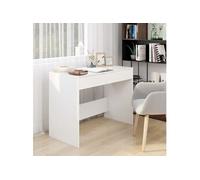 Bureau Blanc 101x50x76,5 cm Aggloméré Table d'Ordinateur Informatique vidaXL