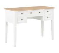 vidaXL Bureau Table d'Ordinateur avec Tiroirs Table de Travail Table Informatique Table d'Ecriture Meuble de Bureau Chambre 280069