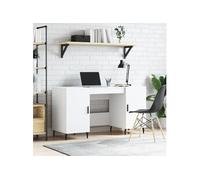 Vidaxl Bureau Blanc 140x50x75 Cm Bois D'ingénierie Blanc