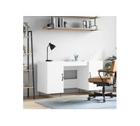 Bureau blanc 140x50x75 cm bois d ingénierie Blanc G