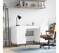 Vidaxl Bureau Blanc 140x50x75 Cm Bois D'ingénierie Blanc