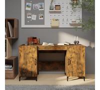 Vidaxl Bureau Chêne Fumé 140x50x75 Cm Bois D'ingénierie Marron
