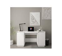 vidaXL Bureau en pin massif 140x50x75 cm Blanc 814325