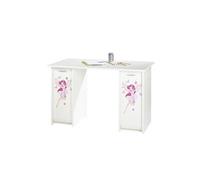 Bureau Blanc 2 Caissons A Rideau - Fée 217 - L 120 x l 65 x H 74 cm Blanc G