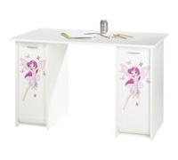 Bureau Blanc 2 Caissons A Rideau - Fée 217 - L 120 x l 65 x H 74 cm Blanc G