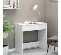 vidaXL Bureau en aggloméré blanc 80 x 40 x 75 cm