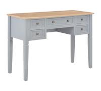Bureau Blanc à 5 Tiroirs Rangement Table Console Table d'Ordinateur vidaXL
