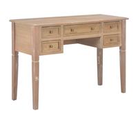 Bureau Blanc à 5 Tiroirs Rangement Table Console Table d'Ordinateur vidaXL
