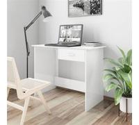 vidaXL Bureau Blanc brillant 100 x 50 x 76 cm Aggloméré