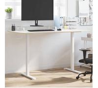Bureau Blanc, CLOUD, Cadre de Table à écrire, Pour 1 personne, debout blanc (94-135)x60x(70-114) cm acier BBB346