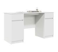 Bureau Blanc, CLOUD, Table à écrire, Pour 1 personne, avec tiroir, Blanc 140x49x76 cm ,bois d'ingénierie BBB249