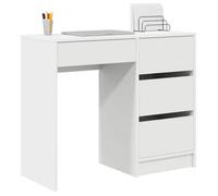 Bureau Blanc, CLOUD, Table à écrire, Pour 1 personne, avec tiroir, Blanc 90x37,5x75 cm ,bois d'ingénierie BBB1018