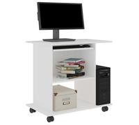 Bureau Blanc, CLOUD, Table à écrire, Pour 1 personne, Blanc 80x50x75 cm ,bois d'ingénierie BBB422