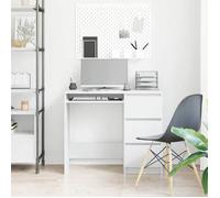 Bureau Blanc, CLOUD, Table à écrire, Pour 1 personne, Blanc 90x45x76 cm Bois d’ingénierie BBB413