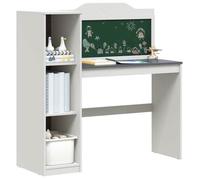Bureau Blanc, CLOUD, Table à écrire, Pour 1 personne, tableau noir ROROS Blanc et Gris 120x45x118,5 cm BBB365