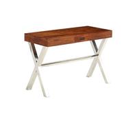 Bureau Bois d acacia solide avec finition miel 110x50x76 cm