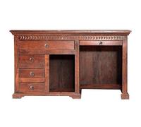 Bureau - Bois Massif d'acacia laqué (Nougat) - Style Colonial - Oxford #511
