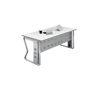 Bureau, Bureau Boss Desk - Simple spacieux avec Un Grand Plateau Blanc et Espace inférieur for la Maison ou Le Travail(200cm)