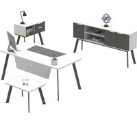 Bureau Bureau Set Table Sideboard Commode Table basse complète 4pcs