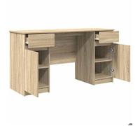 Bureau BURKE, Beige Table à écrire - 1 PERSONNE - Chêne sonoma 140x49x76 cm - Bois d'ingénierie BB244