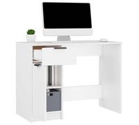 Bureau BURKE, Blanc Table à écrire - 1 PERSONNE - Blanc 100x50x75 cm - Bois d'ingénierie BB432