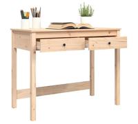 Bureau BURKE, Brun Table à écrire - 1 PERSONNE - avec tiroirs - 100x50x78 cm - Bois massif de pin BB532