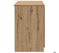 Bureau BURKE, Brun Table à écrire - 1 PERSONNE - chêne artisanal 140x50x77 cm - bois d'ingénierie BB669