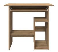 Bureau BURKE, Brun Table à écrire - 1 PERSONNE - chêne artisanal 80x45x74 cm - bois d'ingénierie BB675